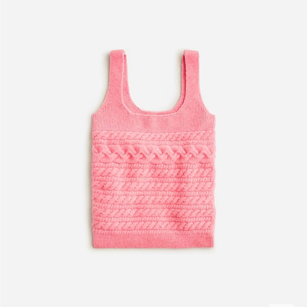 Jcrew super soft cropped cable knit sweater tank set size medium